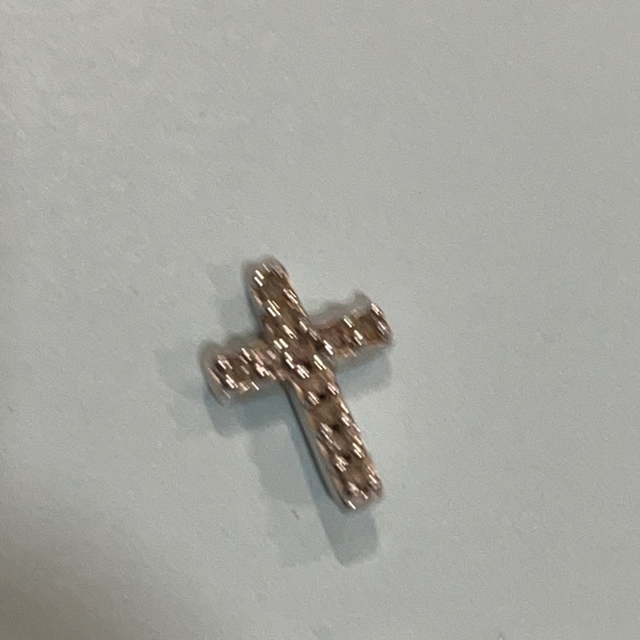 DIAMOND Sterling Cross Earrings Crucifix .925 Silver Fine Jewelry REAL/TESTED! - Picture 2 of 5